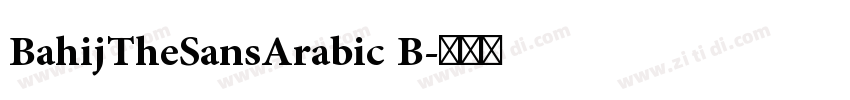 BahijTheSansArabic B字体转换